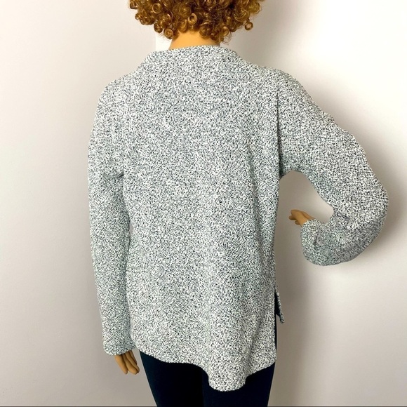 Madewell Tunic Sweater Mock Turtleneck High/Low Oversized  Black, White Size XS - Picture 5 of 8